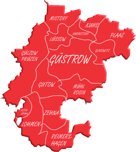Karte des Ortsvereins Güstrow